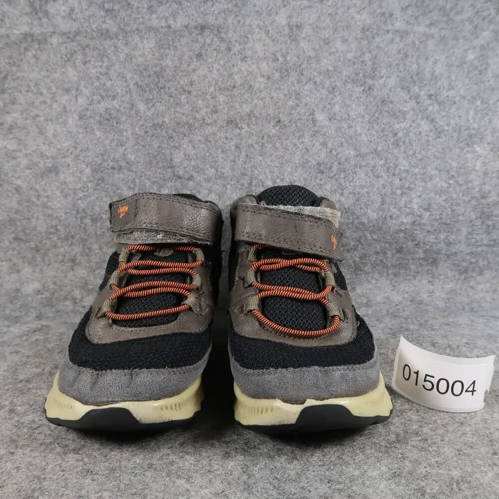 OshKosh B'Gosh Shoes Toddler Kids 10 Hiking Boots High Top Easy On Strap Bungee